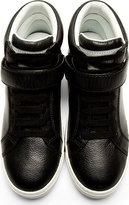Thumbnail for your product : Marc by Marc Jacobs Black Grained Leather Cute Kicks High-Top Sneakers