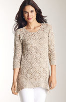 Thumbnail for your product : J. Jill Lace-stitch high-low pullover
