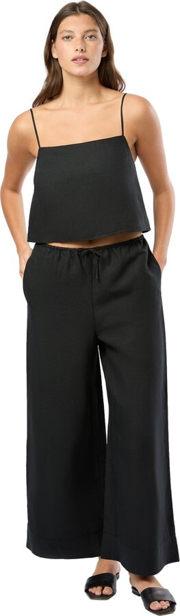 Onia Air Linen Wide Leg Drawstring Pant