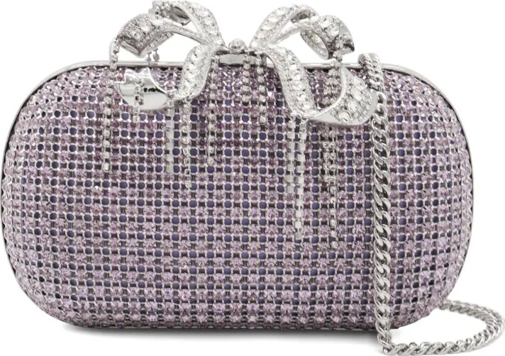 Self-Portrait Crystal-Embellished Clutch Bag
