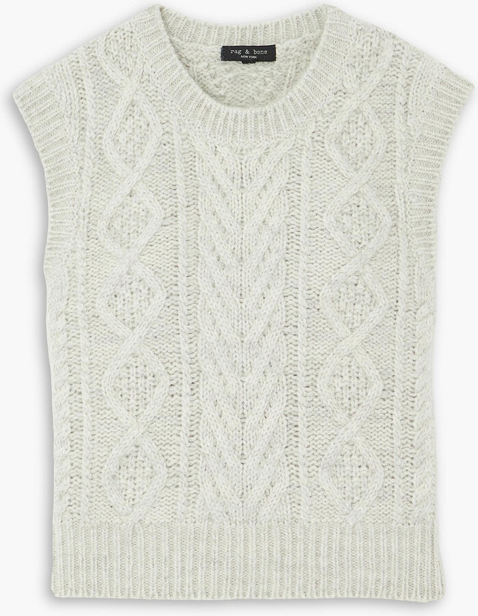 Brody cable-knit wool vest