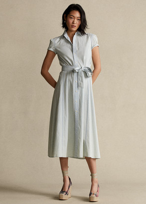 Ralph Lauren Cotton Chambray Shirtdress - ShopStyle Day Dresses