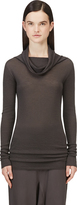 Thumbnail for your product : Rick Owens Grey Overlong Cashmere Sweater