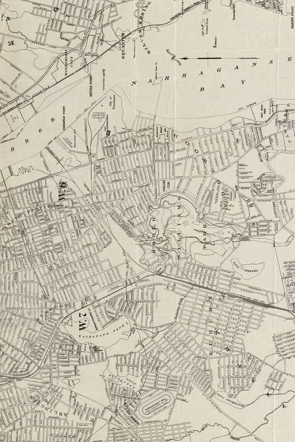 Poetose Notebooks: Providence, Rhode Island Vintage Map Field Journal Notebook, 50 pages/25 sheets, 4x6 (Paperback)