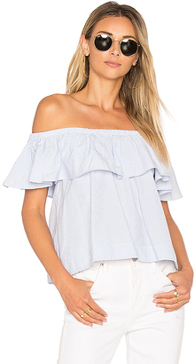 Anine Bing Striped Off The Shoulder Top