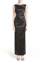 Thumbnail for your product : Talbot Runhof Stretch Satin Column Gown