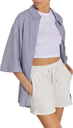 River Island Stripe Oversize Button-Up Shirt