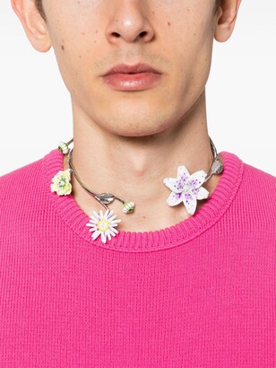 アクセサリー Acne Studios ATALFLOWER NECKLACE Acne Studios Flower Choker Necklace - ShopStyle