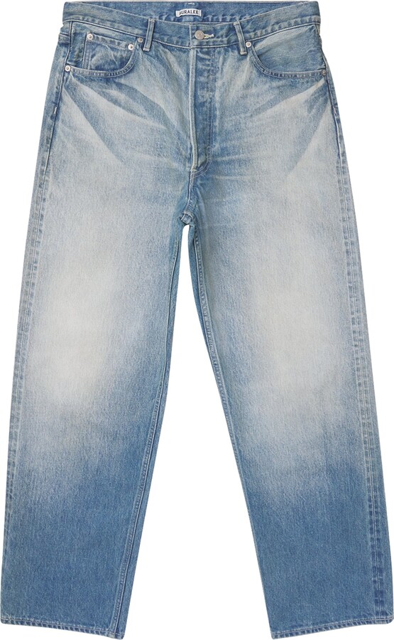 AURALEE Faded Selvedge Wide-Leg Jeans