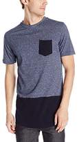Thumbnail for your product : Southpole Men's Short Sleeve Scallop T-Shirt Marled Color Block with Chest Pocket