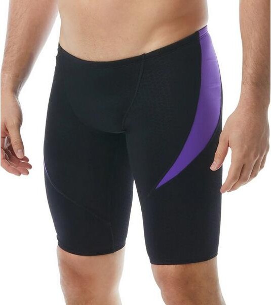 TYR Men's Hexa Splice Swim Jammers Competitive 26 Black Purple