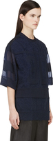 Thumbnail for your product : Juun.J Navy Oversized Knit Jersey T-Shirt