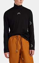 Thumbnail for your product : A-Cold-Wall* Men's Back-Zip Logo Cotton Turtleneck Top - Black