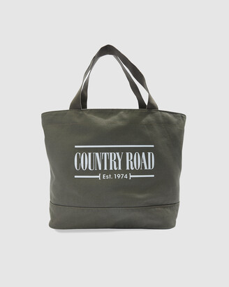 Country Road Women's Green Tote Bags - Printed Heritage Shopper