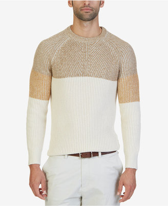 Nautica Men's Multi-Textured Colorblocked Sweater