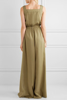 Thumbnail for your product : Balmain Crepe Jumpsuit - Army green