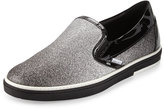 Thumbnail for your product : Jimmy Choo Grove Men's Glittered Slip-On Sneaker, Black/Silver
