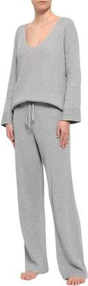 Skin Ribbed Cotton-blend Pajama Pants