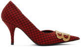 Thumbnail for your product : Balenciaga Red Houndstooth BB Heels