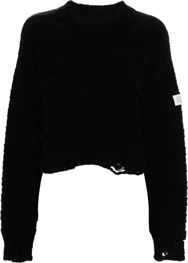 MM6 MAISON MARGIELA Distressed Chunky-Knit Jumper