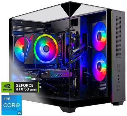 Skytech Gaming Crystal Desktop PC, Intel i5 14400F 2.5 GHz (4.7GHz Turbo), NVIDIA RTX 5060, 1TB NVMe SSD, 32GB DDR5 RAM 5200, 650W GOLD PSU, Wi-Fi,...