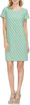 Thumbnail for your product : Vince Camuto Clipped Scallop Stripe Shift Dress