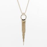 Thumbnail for your product : JLO by Jennifer Lopez gold tone simulated crystal tassel pendant
