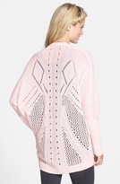 Thumbnail for your product : Frenchi Pointelle Dolman Sleeve Cardigan (Juniors)