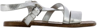 Silvano Sassetti Leather sandals with ankle strap