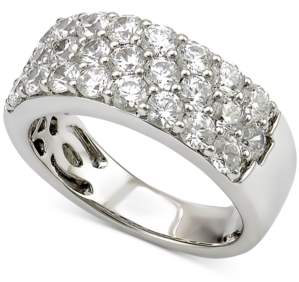 Marchesa Diamond Three-Row Wedding Band (2 ct. t.w.) in 18k White Gold, Created for Macy's