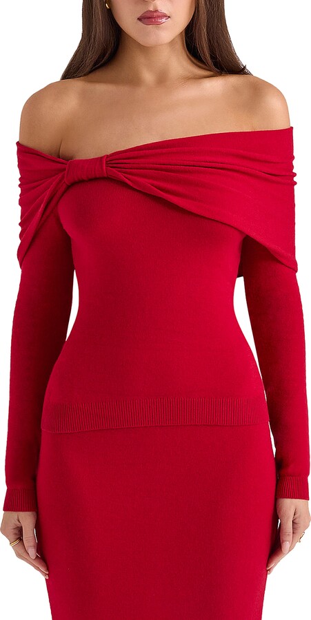 House Of CB Amaryllis Off the Shoulder Sweater