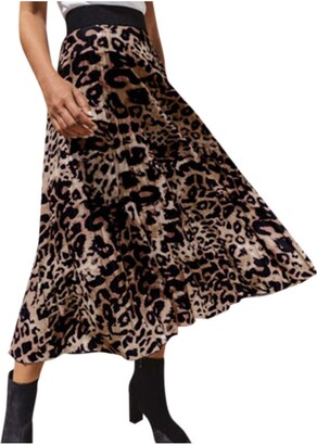 High Waisted Leopard Print Skirt | ShopStyle UK
