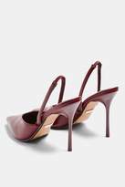 Thumbnail for your product : Topshop GARLAND Burgundy Slingback Court Shoes