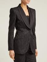 Thumbnail for your product : Dolce & Gabbana Floral Jacquard Single Breasted Blazer - Womens - Black