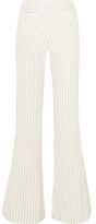 Thumbnail for your product : By Malene Birger Cirah Pinstriped Stretch-Crepe Flared Pants