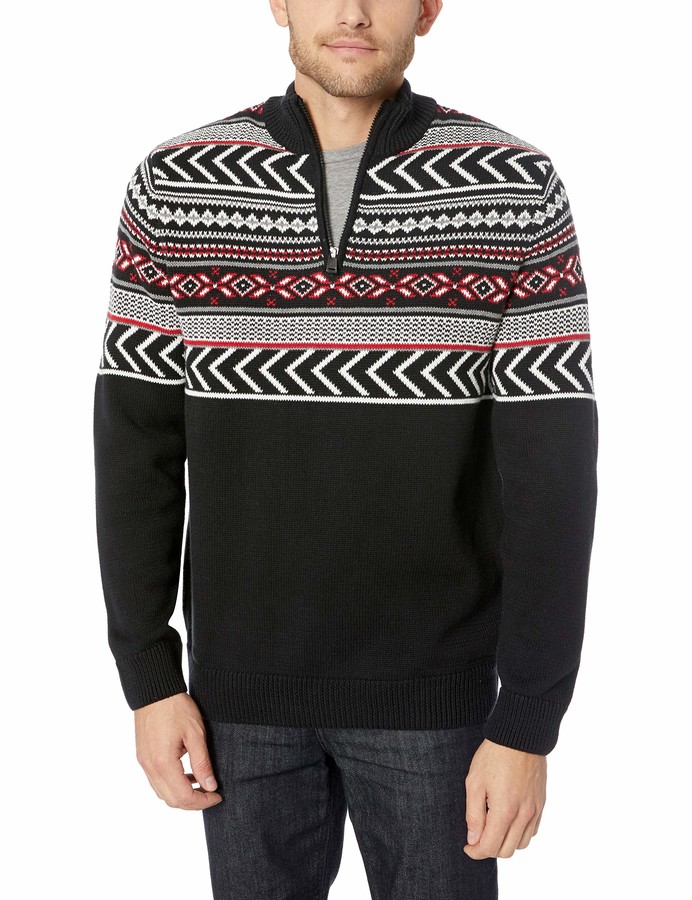 Chaps Mens Big /&Tall Zip Placket Sweater
