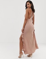Thumbnail for your product : The Jetset Diaries light my fire ruffle maxi dress