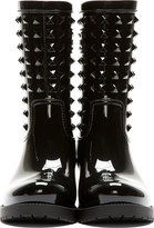 Thumbnail for your product : Valentino Black PVC Rockstud Rainboot