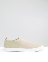Thumbnail for your product : ASOS Sneakers In Stone With Elastic Strap