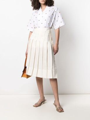 Jacquemus Pleated Linen Skirt