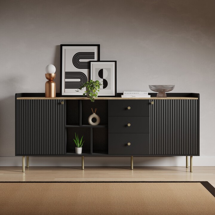 Dunelm Extra Wide Sideboard Black ShopStyle