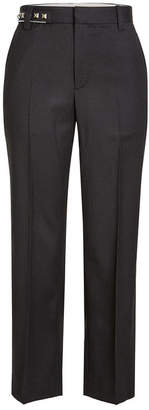 Marc Jacobs Cropped Wool Pants with Studded Waistline