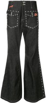 Thumbnail for your product : Maison Mihara Yasuhiro Studded Bell Bottom Jeans