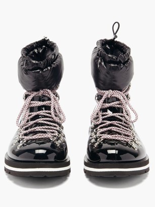 Moncler Inaya Removable Quilted-insert Rubber Boots - Black