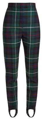 Burberry Slim-leg tartan wool-twill trousers