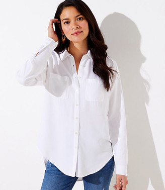 LOFT Button Down Tunic Shirt