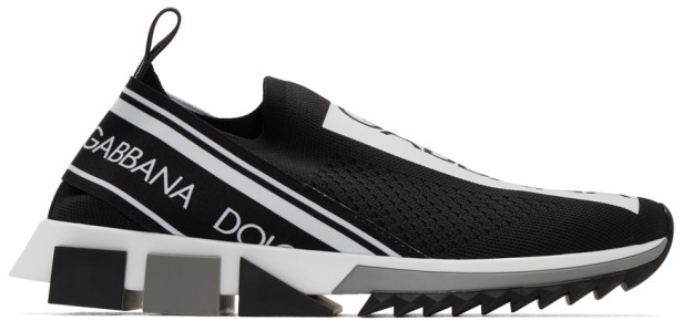 dolce & gabbana black sorrento sneakers