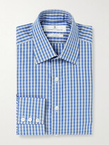 Thumbnail for your product : Turnbull & Asser Checked Cotton Shirt - Men - Blue - 16