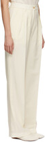 Thumbnail for your product : LOULOU STUDIO Off-White Wool Sbiru Trousers