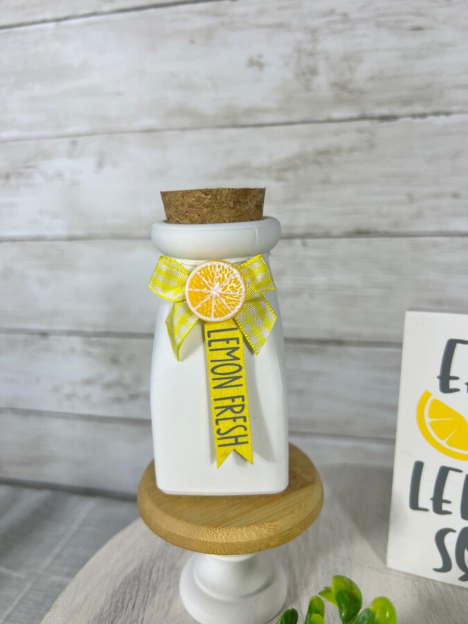 Etsy Lemon Tiered Tray Decor, Lemon Home Summer Tray, Mini Jar For Lemonade Decor